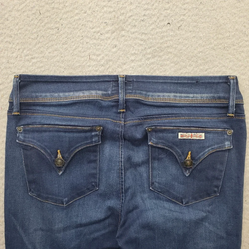 Hudson Jeans Womens 29 Blue Denim Stretch Skinny Leg 2 Button-Fly Streetwear